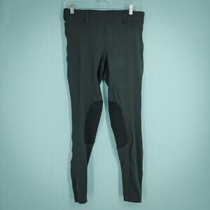 Irideon Size XL Gray Pull On Stretch Elastic Waist Knee Patch Skinny Leggings